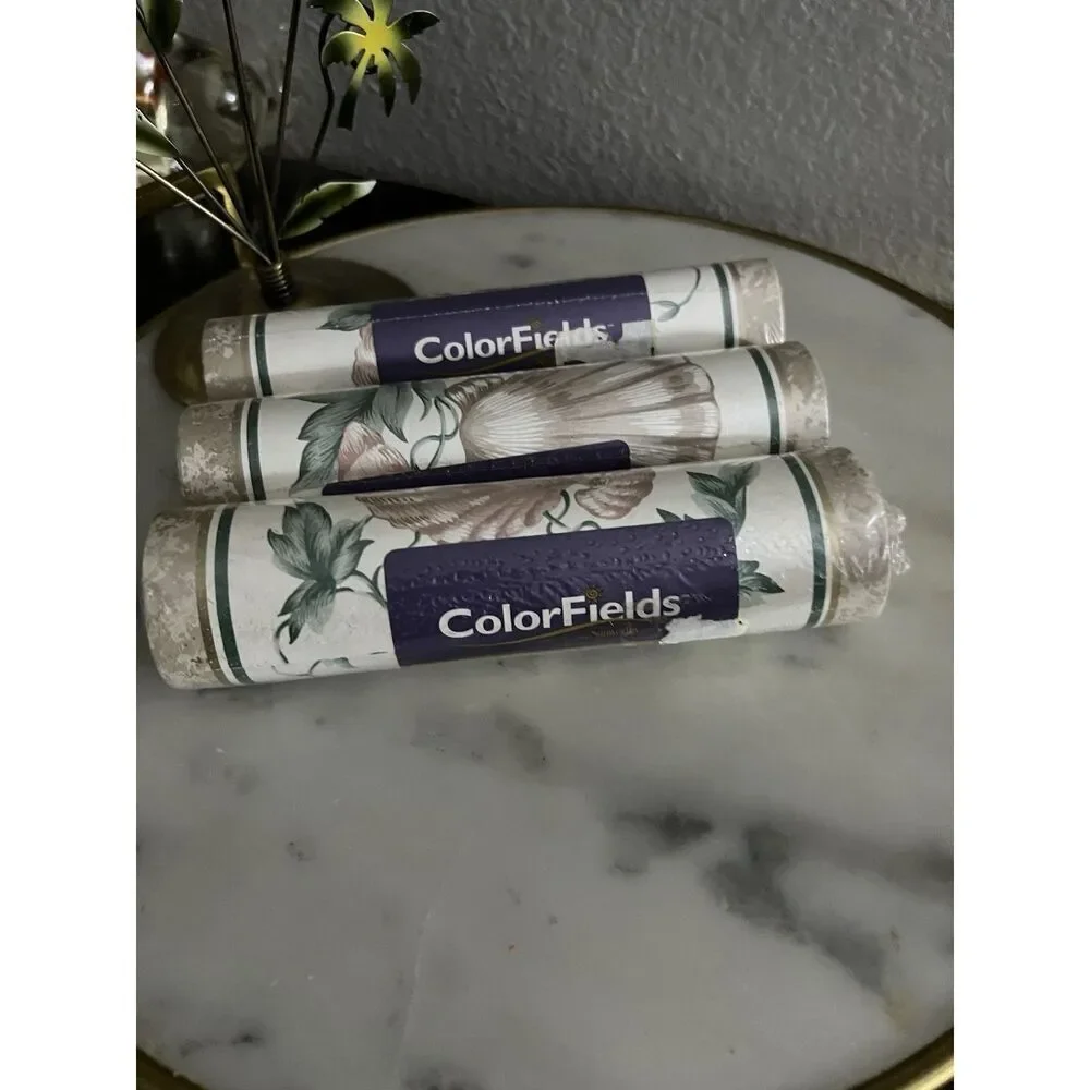 Vintage Sunworthy Colorfields Border Floral #WB626 New 3 Rolls 5yds X 4.57”